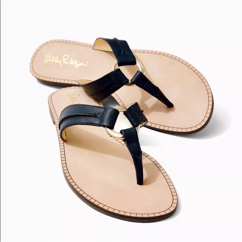 Lilly Pulitzer McKim Sandal True Navy BRAND NEW IN BOX